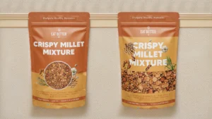 Crispy Millet Mixture Pouch Packaging Design