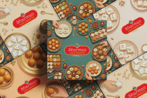 Sweets Box Illustration Packaging Design | Sharman Jain Sweets