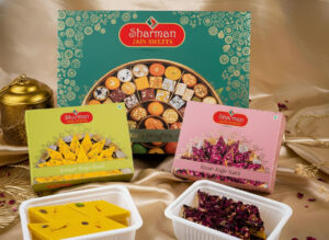 Premium Realistic Sweets Gift Box Packaging Design | Sharman Jain Sweets